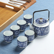 景德镇陶瓷器茶具茶盘套装青花提梁壶泡茶壶大茶壶家用凉