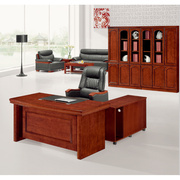 老板桌大班台总裁桌实木，油漆简约现代办公家具，经理桌主管桌椅组合