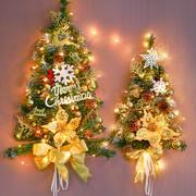 圣诞节装饰场景布置壁挂式发光小圣诞树花环门饰，店铺墙壁门上挂件
