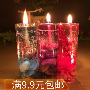 生日蜡烛香薰海洋果冻小蜡烛，浪漫七夕节礼物求婚表白婚庆蜡烛杯