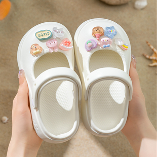 儿童洞洞鞋女童，2024夏季玛丽珍公主，防滑软底亲子女孩宝宝拖鞋