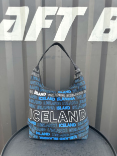 迪丽热巴同款冰岛帆布包大容量秋冬简约单肩包通勤字母包包