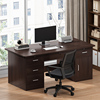 现代简约办公桌单人办公室职员台式电脑桌卧室家，用带锁带抽屉书桌