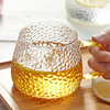 日式锤纹带把玻璃杯，水杯耐高温茶杯透明花茶杯，大容量家用简约杯子