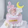 烘焙蛋糕装饰安妮天使摆件可爱萌系女神生日蛋糕装扮温馨小天使
