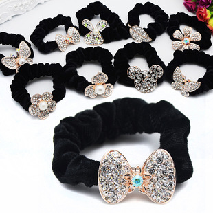 韩国水钻珍珠发圈混款合金，发饰布艺大肠圈金属花朵扣头饰品