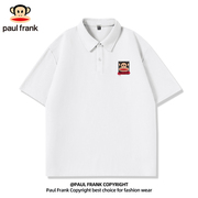 Paul Frank/大嘴猴高端polo衫男潮牌夏季男生白色t恤短袖2024