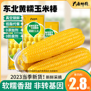 东北甜糯玉米新鲜现摘2023黄黏玉米粒低脂，真空包装水果香粘苞米棒