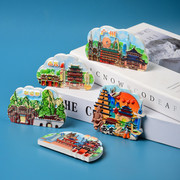 创意中国城市冰箱贴地标卡通立体磁力贴冰箱装饰品景区旅行纪念品