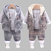 秋冬装0-1-2-3岁半男宝宝衣服，冬天婴儿童，加绒套装女童装三件套潮5