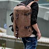 时尚帆布韩版背包大容量，单肩书包男士圆桶，包双肩包旅行包行李包