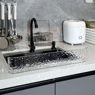 厨房水槽挡水板防溅板家用轻奢洗碗池水池挡水条洗手台隔水挡板