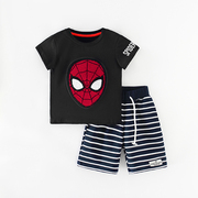 蜘蛛侠夏季男童套装儿童纯棉短袖ｔ恤休闲短裤两件套外出服