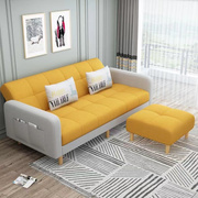 拼色折叠沙发床两用小户型，房经济型约多功能布艺沙发
