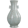 花瓶宋瓷宋代官窑青釉贯耳瓶仿古瓷器古董古玩五大名窑收藏品花瓶