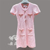 2024春夏法系sp粉红色，亮片小香风气质短袖针织，连衣裙短裙高品质女