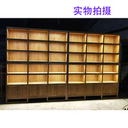 定制实木书架整墙书柜落地组合大容量满墙书橱展示柜收纳书架简约