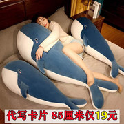 可爱鲸鱼毛绒玩具抱枕，夹腿女生睡觉床上男生款，公仔布娃娃大号玩偶