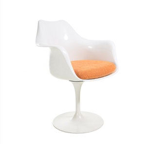 Tulip Chair郁金香白色现代时尚餐椅铝合金脚可旋转有扶手个性椅