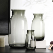 轻奢玻璃花瓶水培花器北欧餐桌创意装饰摆件客厅，简约干花插花花瓶