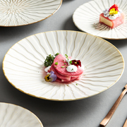 创意西餐盘日式牛排盘子，高级厨房酒店陶瓷，摆盘特色意境菜甜品餐具