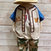 日本童装markeys男童，短袖t恤纯棉圆领，棒球衫90-170cm