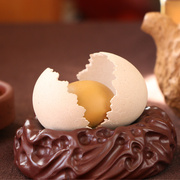 宜兴紫砂茶宠摆件雕塑茶玩创意名家文玩手工可养破壳仿真鸡蛋