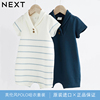 英国Next24夏男宝宝婴儿童装百天周岁绅士礼服polo款哈衣爬服