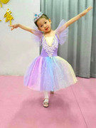 儿童芭蕾舞蹈演出服女童亮片蓬蓬纱裙幼儿公主舞裙吊带渐变表演服
