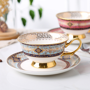 高档欧式咖啡杯小奢华描金边骨瓷英式下午茶茶具套装家用红茶杯子