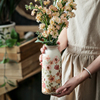 复古仿古田园风陶瓷小花瓶摆件客厅插花干花，小众高级感创意装饰品