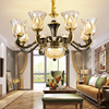 美式吊灯全铜客厅灯具欧式奢华大气，别墅家用卧室餐厅复古铜灯
