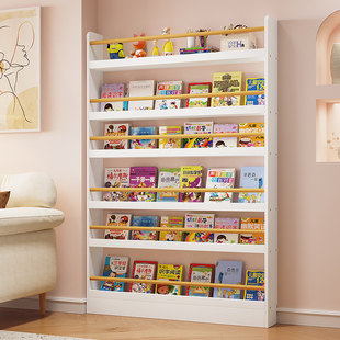 门后书架超薄置物架实木收纳柜，儿童壁挂多层墙上一体靠墙缝隙窄柜