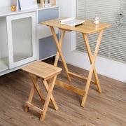 电脑桌实木烤漆简易可折叠写字桌卧室学生书桌简约现代家用小桌子
