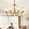 美式吊灯客厅灯全铜轻奢，复古水晶欧式卧室餐厅灯主卧楼梯法式灯具