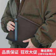 韩版pu皮纳帕纹男士手提包横款时尚零钱手抓包一件代发