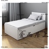 寒婵板式床小户型高箱储物床1米单人床箱式气压杆床1.2米多种