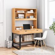 书桌书架组合书柜一体电脑台式简约家用学生，写字卧室学习办公