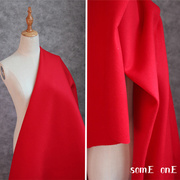 100%羊毛大衣呢-830克重中国大红色冬季欧美经典，廓形大衣面料