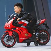 儿童电动摩托车小孩三轮车宝宝充电玩具，车可坐人双人，大号电瓶童车