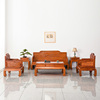 红木沙发六件套组合中式客厅家具花梨木全实木刺猬紫檀沙发小户型