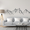雪山风景墙面氛围感装饰画沙发墙玻璃，贴平面防水北欧风格车贴
