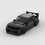 MOC积木汽车模型适用乐高赛车speed系列8格JDM三菱EVO日系性能