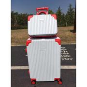 子母箱拉杆箱子万向轮行李箱，轮网红塑料abs+pc旅行箱logo图案定制