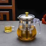 加厚玻璃茶壶耐高温防爆花茶壶不锈钢内胆过滤飘逸杯，家用茶具套装