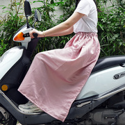 骑电动车防晒防雨裙防水围裙遮阳裙，遮挡布黑胶(布，黑胶)防晒衣防紫外线夏季