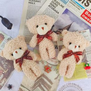 毛绒玩具大头熊泰迪熊连体熊可爱娃娃挂件花束配件小熊腮红熊