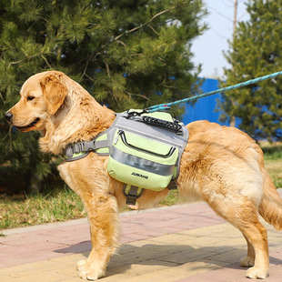 自主研发宠物户外狗狗自背包，狗狗双袋零食背包，驮包大型狗包中