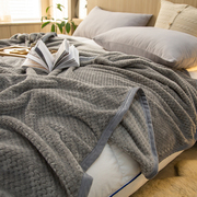 冬季贝贝绒毛毯被子午睡办公室沙发薄盖毯珊瑚绒午休空调毯床上用