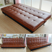 租房小沙发床小户型欧式沙发客厅简易懒人两用折叠床沙发床皮革PU